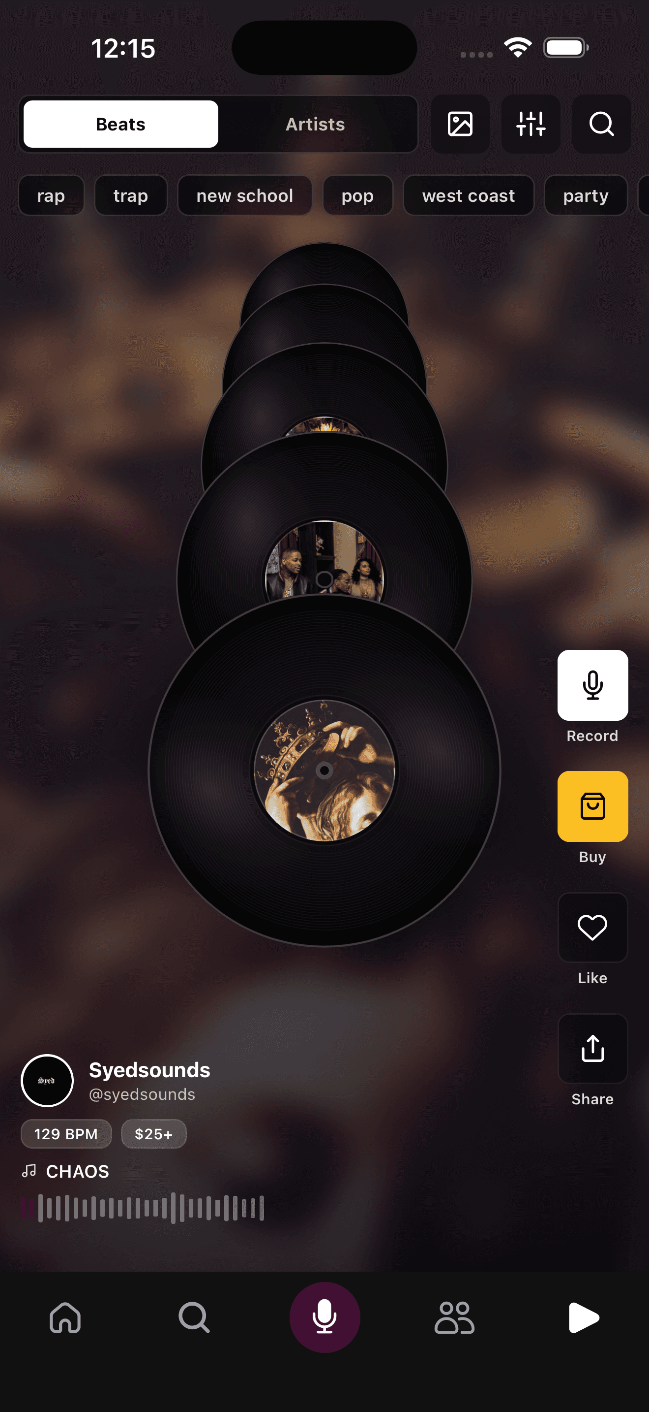 Beat marketplace vinyl feed